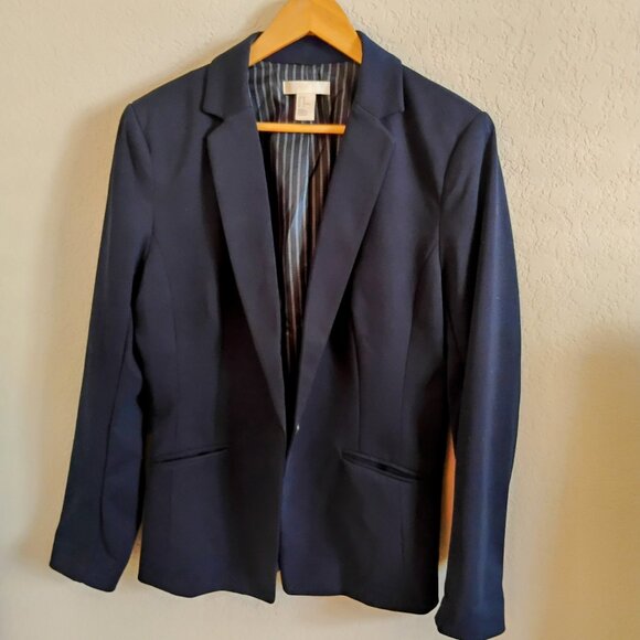 H&M Navy blue blazer jacket - Picture 1 of 6